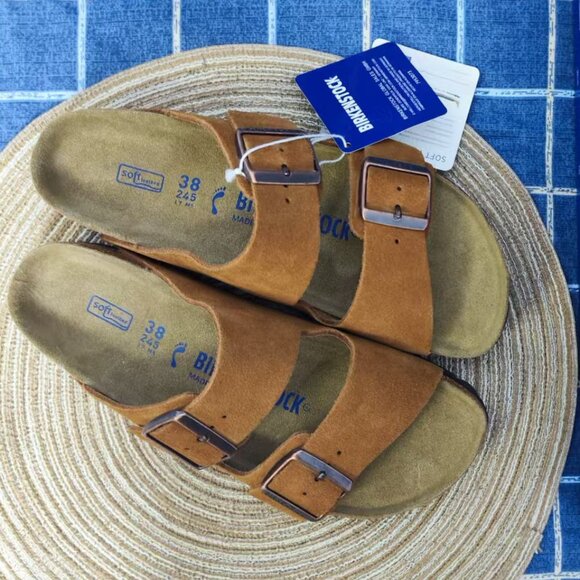 NWT🛴|🛴 Birkenstock Mayari Narrow Sandals - Truffle Suede w/ Luxury Kit - Picture 2 of 6